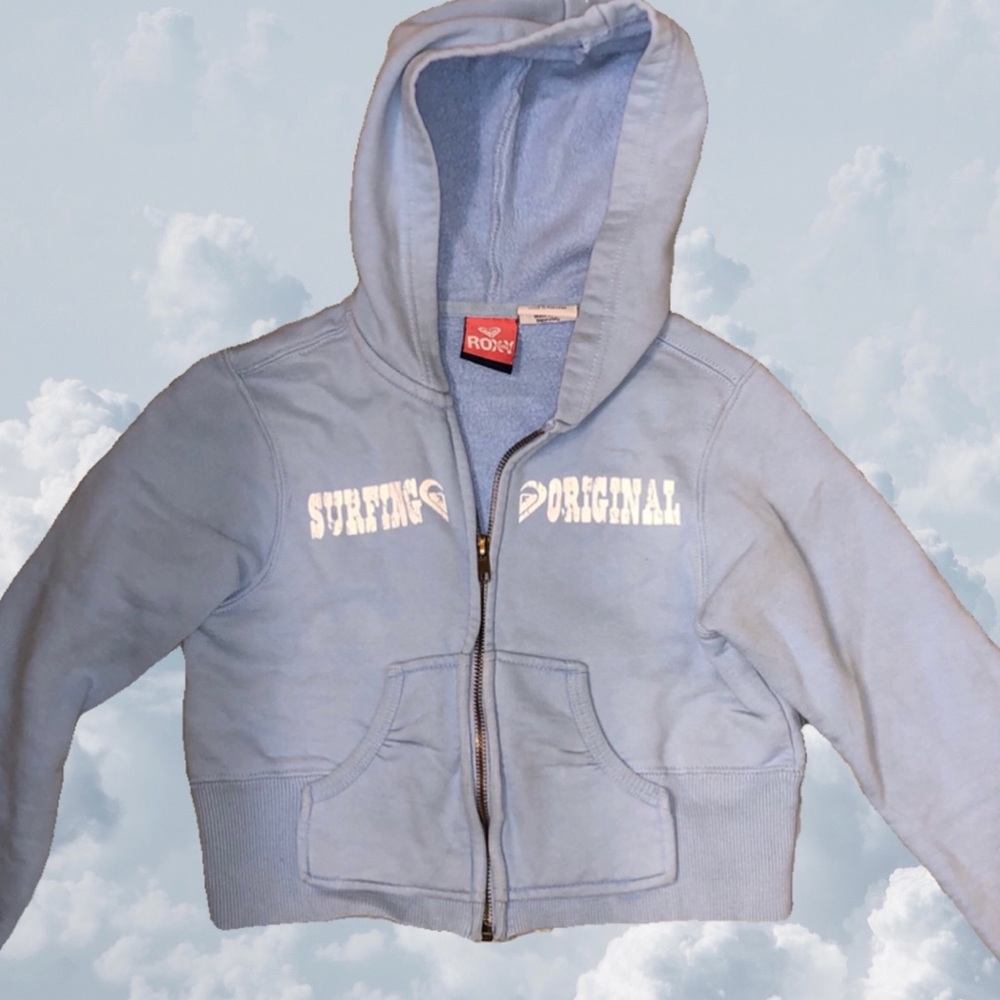 Roxy cropped zip up hoodie